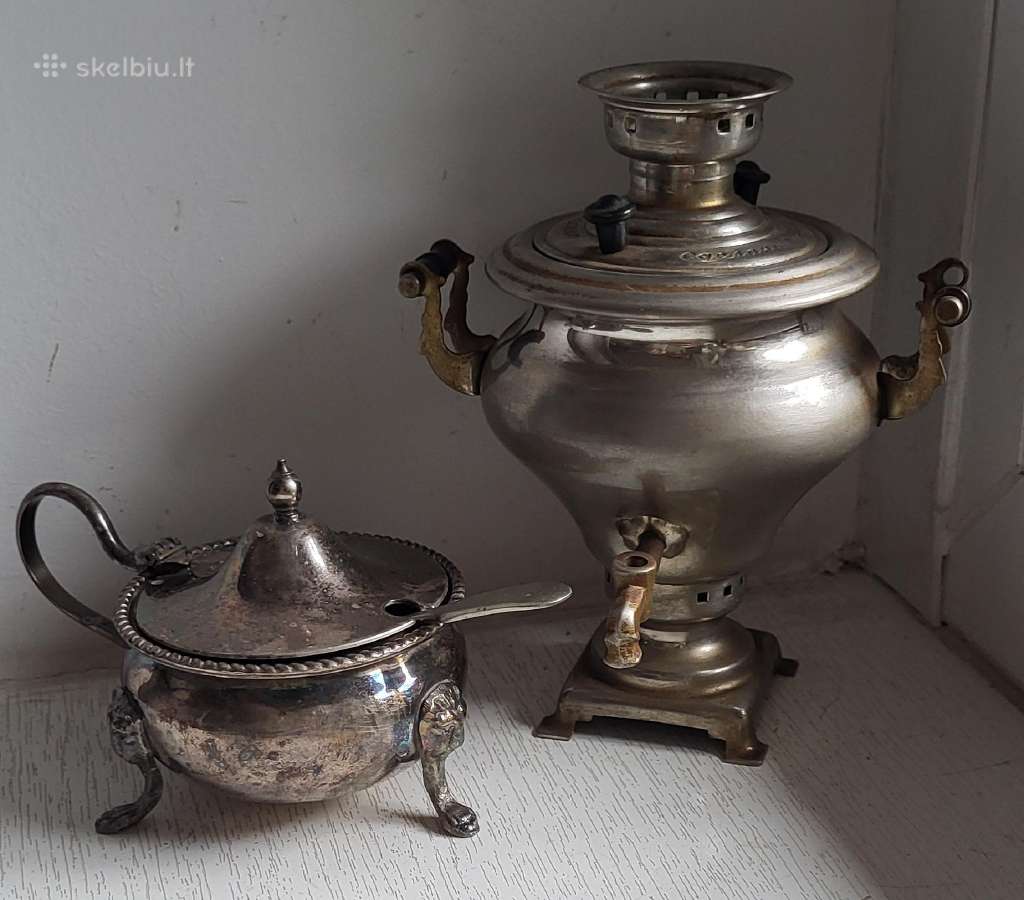 Vintažinį mini samovarą ir senovinę druskine - nuotraukos Nr. 11