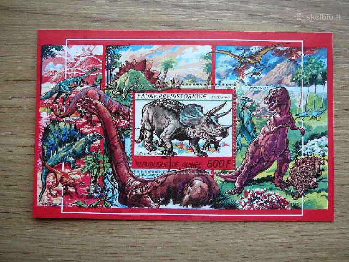 Dinozaurai Gvineja 1987 antsp. gn77