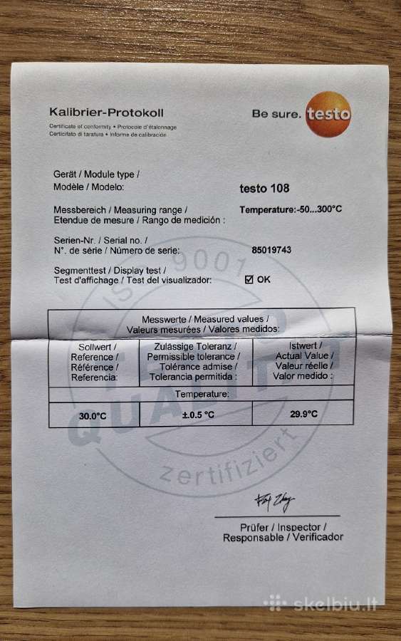 Testo 108 skaitmeninis maisto termometras - nuotraukos Nr. 3