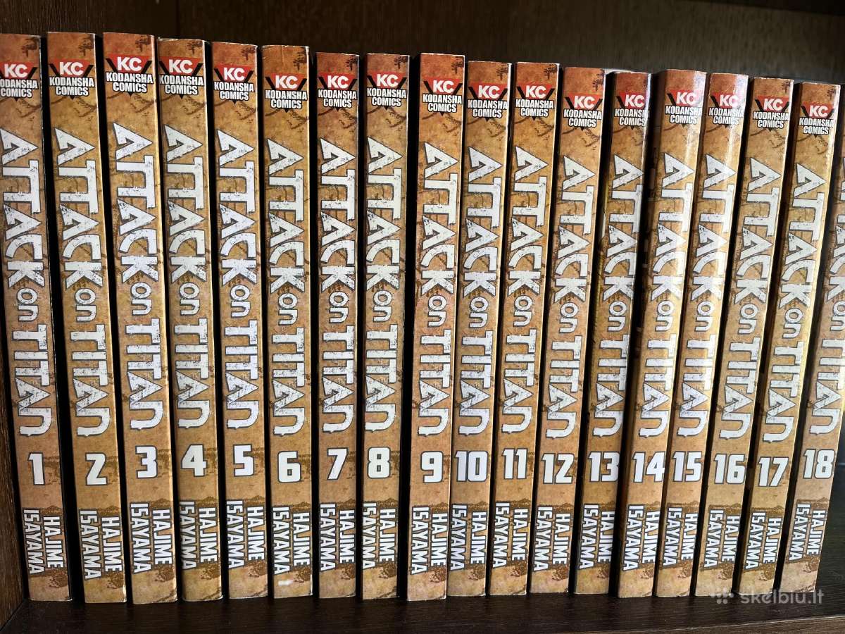 Manga komiksai Attack on Titan vol. 1-18