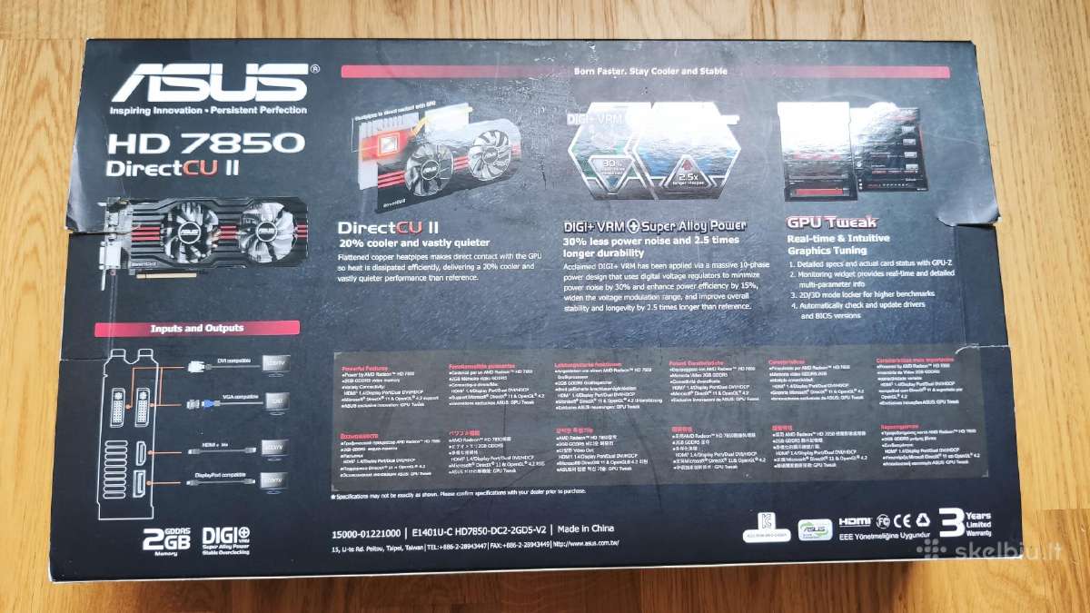 Vaizdo plokštė Asus HD 7850 Gpu - nuotraukos Nr. 4