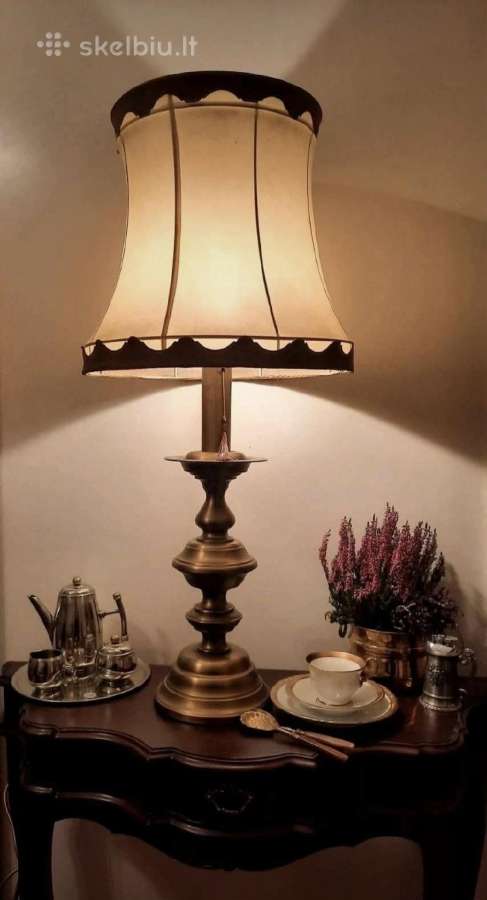 Įspūdingas senovinis žalvario šviestuvas -88cm. - nuotraukos Nr. 3