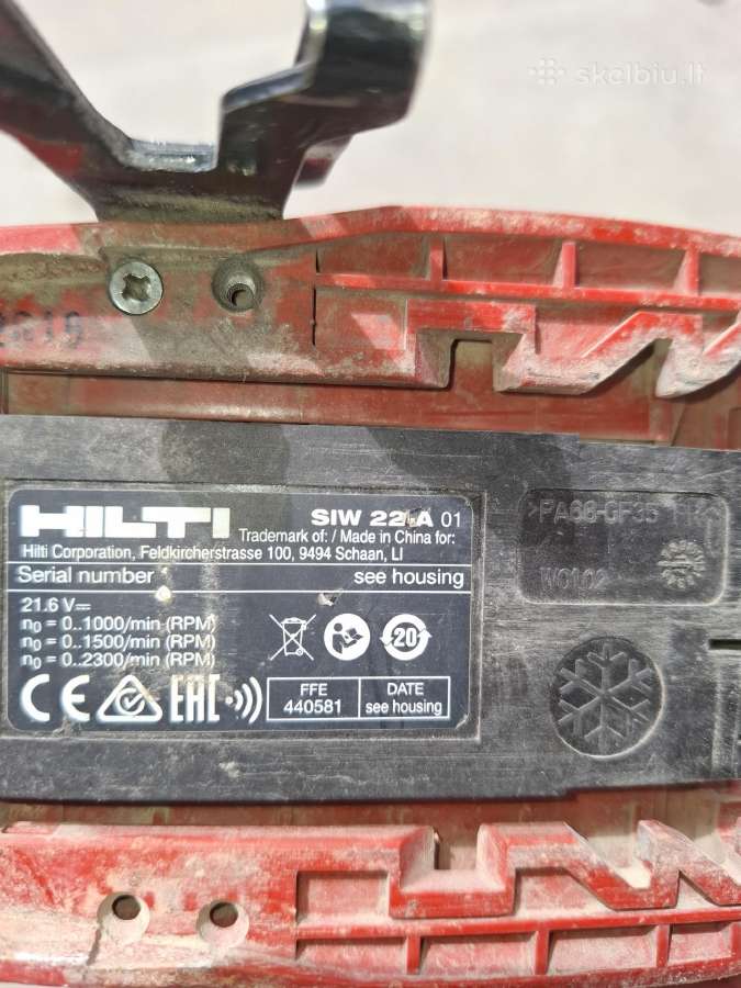 Hilti verzliasukis siw 22a - nuotraukos Nr. 3