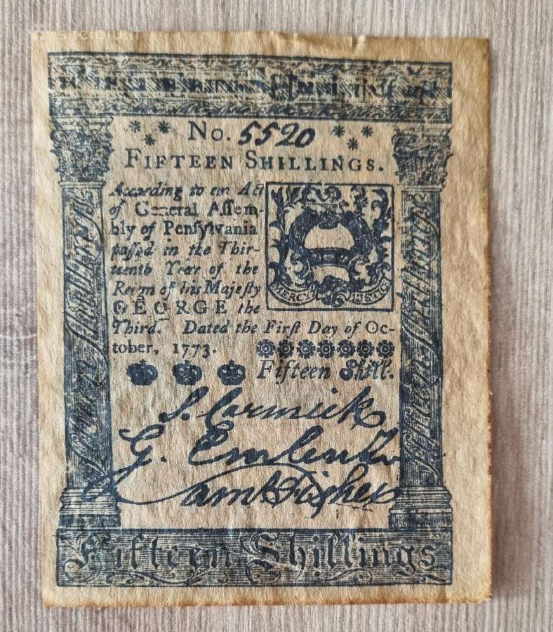 Amerikos banknotai 1773-1780 - nuotraukos Nr. 3