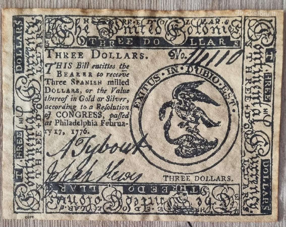 Amerikos banknotai 1773-1780 - nuotraukos Nr. 8