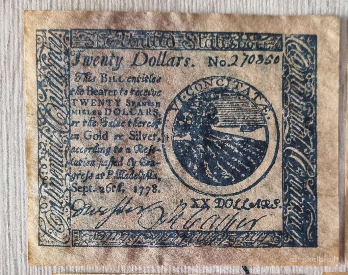 Amerikos banknotai 1773-1780 - nuotraukos Nr. 14