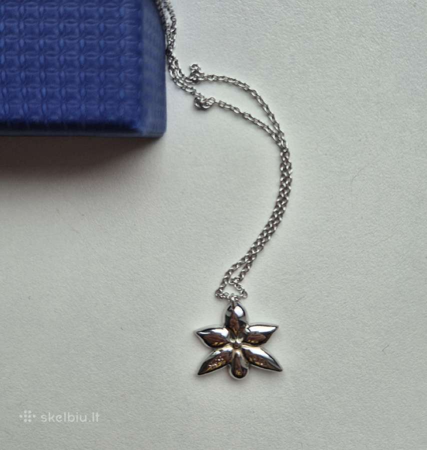 Swarovski grandinėlė su pakabuku orchidėja - nuotraukos Nr. 3