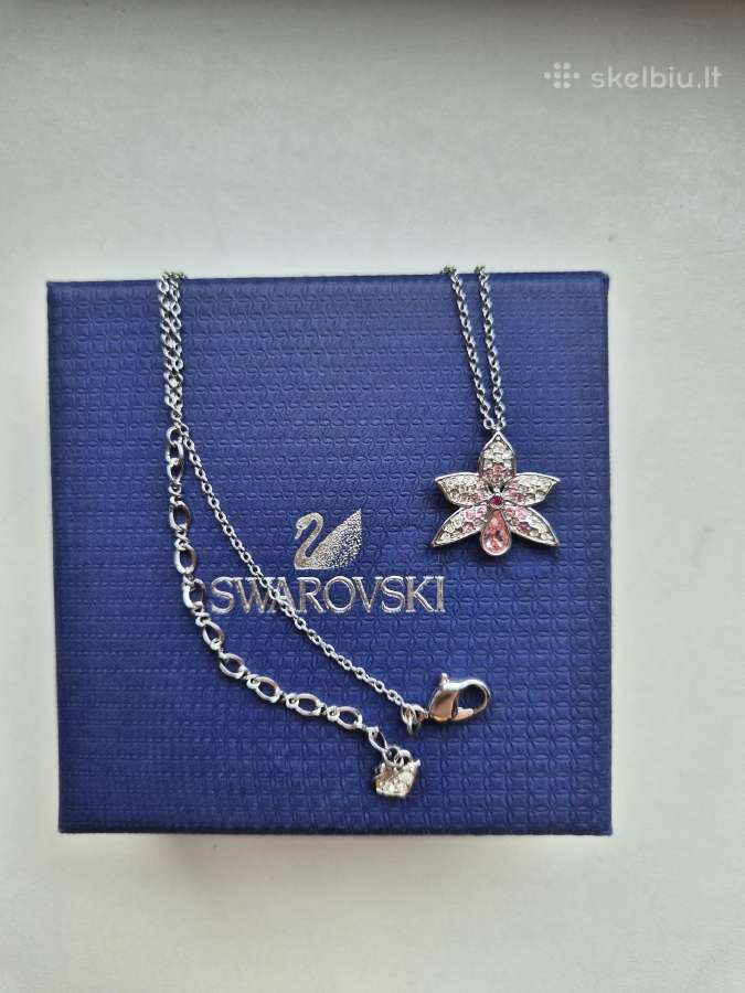 Swarovski grandinėlė su pakabuku orchidėja - nuotraukos Nr. 5