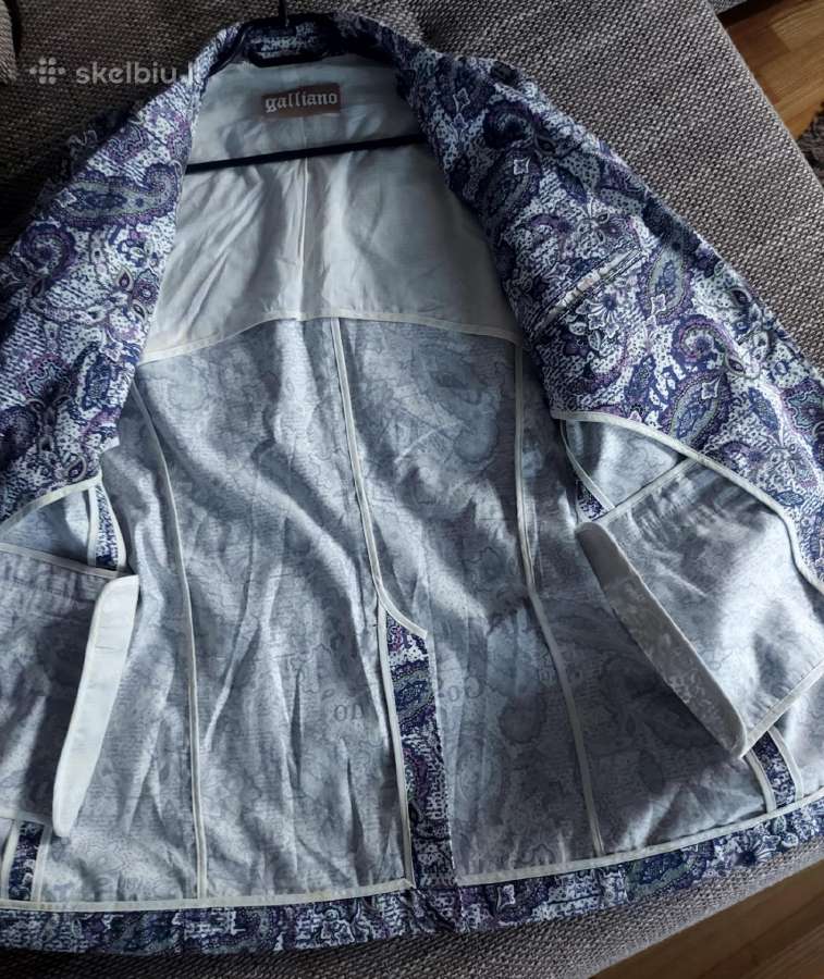 Galliano originalus švarkas L dydis - nuotraukos Nr. 8