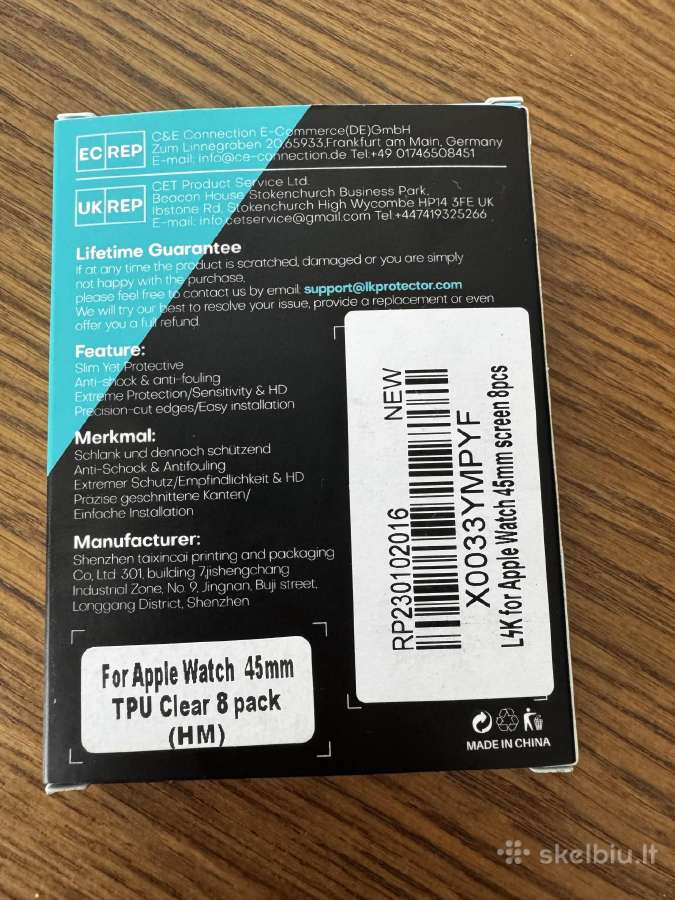Apple Watch 45 mm series 8 ekrano apsauga