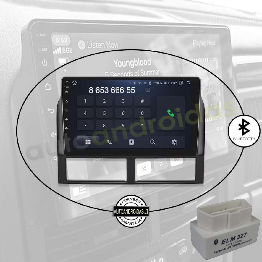 Jeep Grand Cherokee 1998-04 Android multimedia GPS - nuotraukos Nr. 5