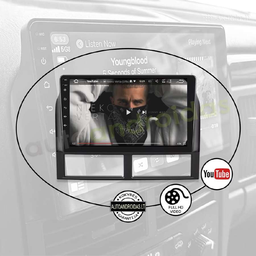 Jeep Grand Cherokee 1998-04 Android multimedia GPS - nuotraukos Nr. 9
