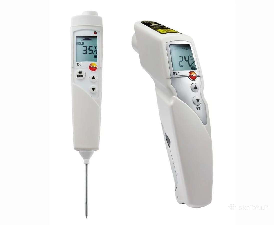 Maisto termometras Testo 106 ir Testo 831