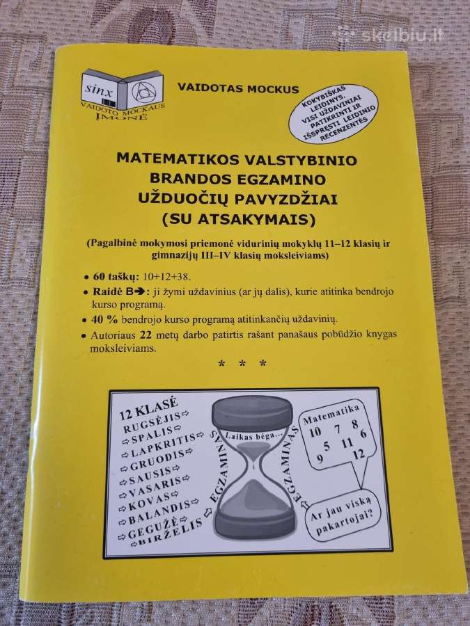 Matematikos brandos egzamino užduočių pavyzdžiai