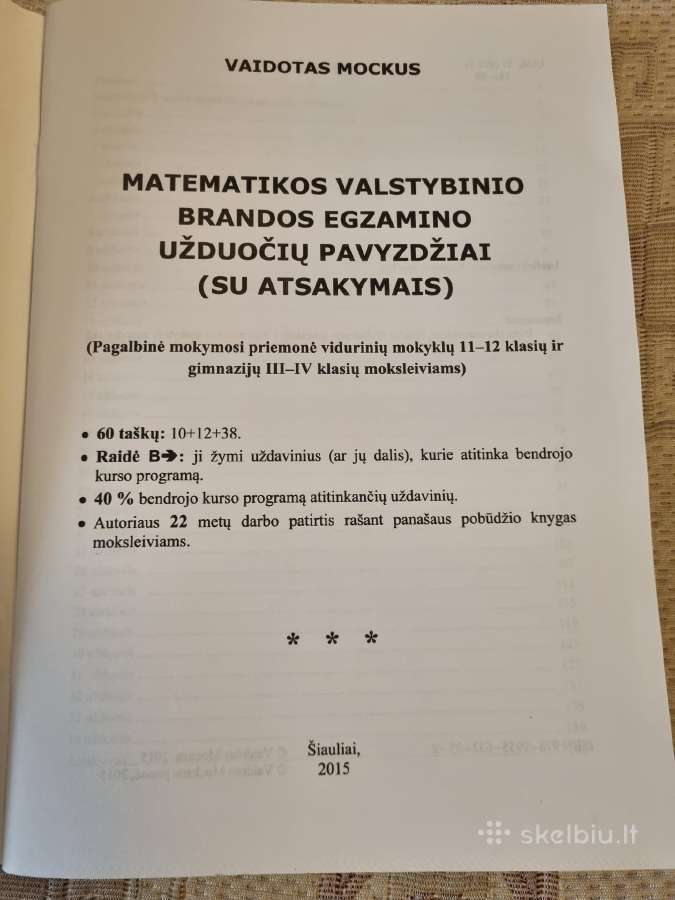 Matematikos brandos egzamino užduočių pavyzdžiai - nuotraukos Nr. 2