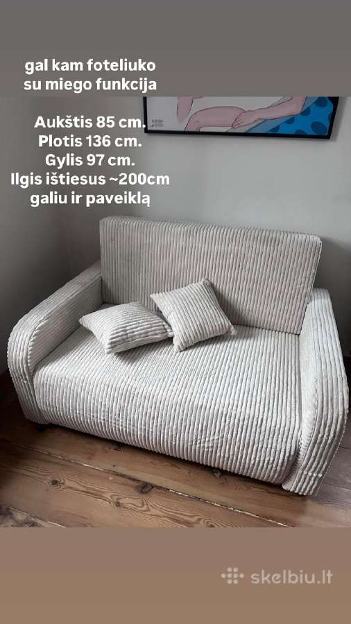 Miegamas fotelis dvivietis - nuotraukos Nr. 2