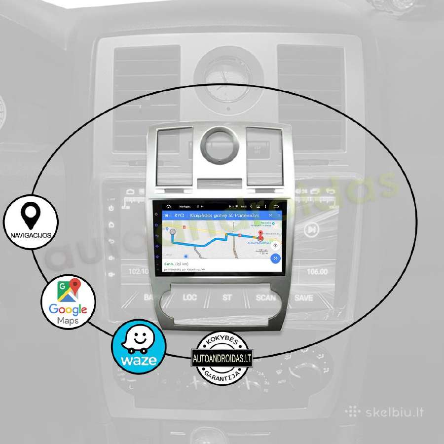 Chrysler 300c 2004-11 Android multimedia WiFi/GPS - nuotraukos Nr. 11