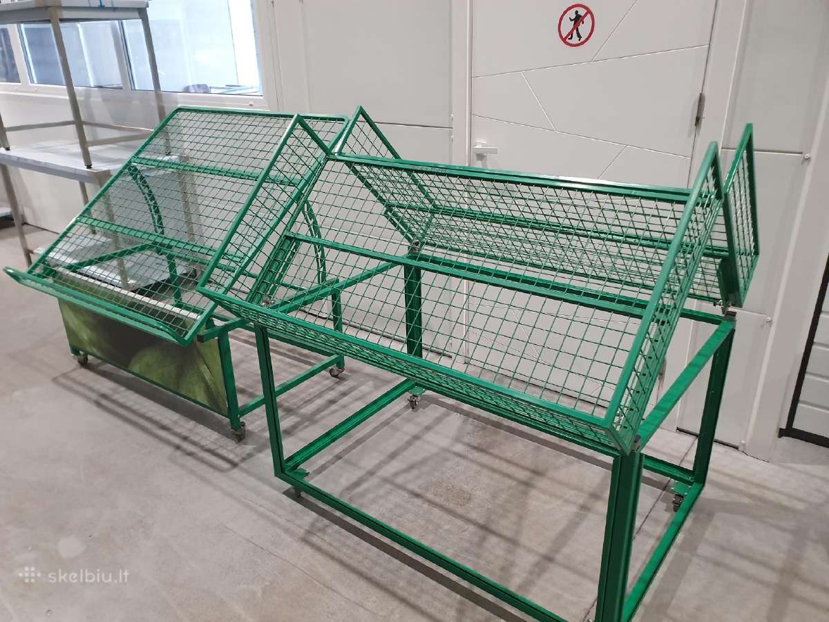 Vaisių daržovių stelažai prekybai