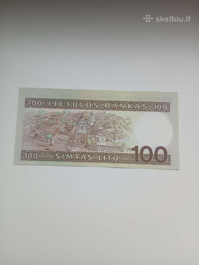100 litų 1994 Unc - nuotraukos Nr. 2