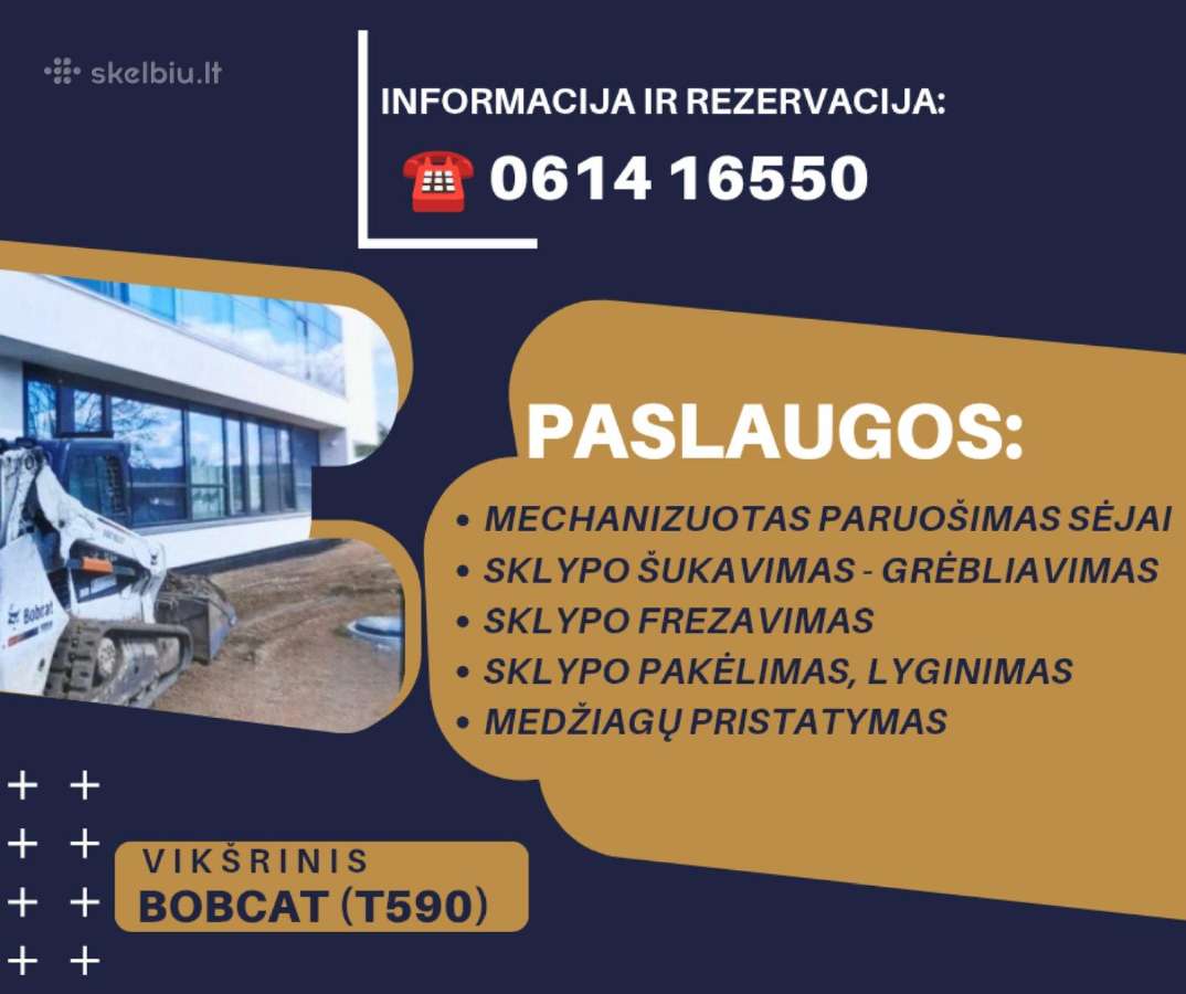 Žemės darbai vikšriniu Bobcat T590