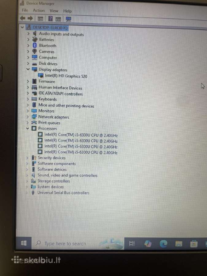 Lenovo Thinkpad L570 I5-6300u 8gb RAM 256gb SSD - nuotraukos Nr. 8