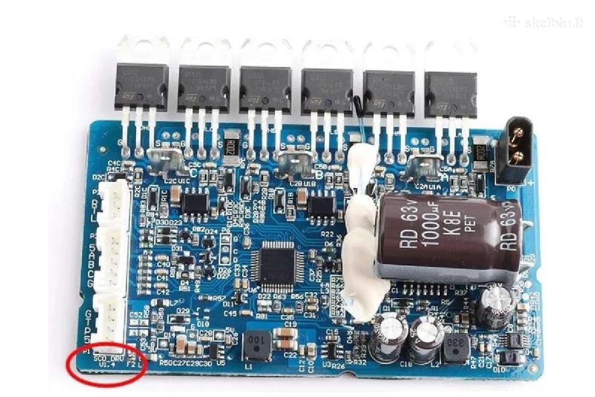Xiaomi paspirtuko valdymo plokštė