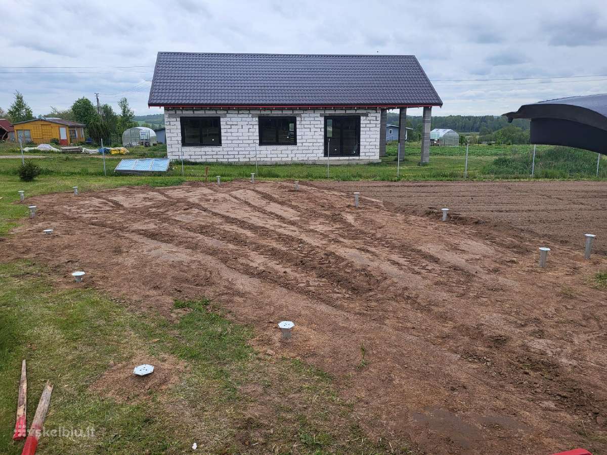 Sraigtiniai poliai/pamatai Polių montavimas - nuotraukos Nr. 21