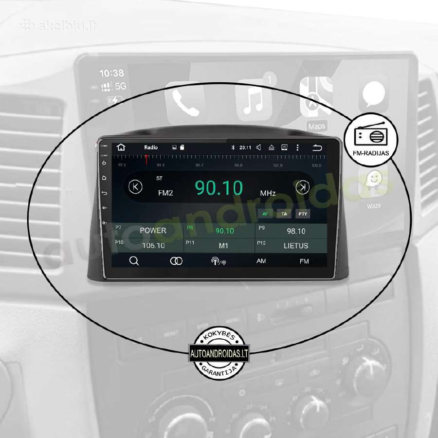 Jeep Grand Cherokee 2004-08 android multimedia GPS - nuotraukos Nr. 4