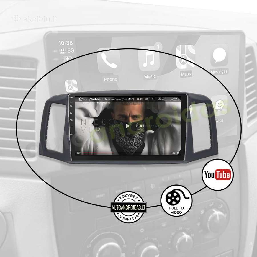 Jeep Grand Cherokee 2004-08 android multimedia GPS - nuotraukos Nr. 9