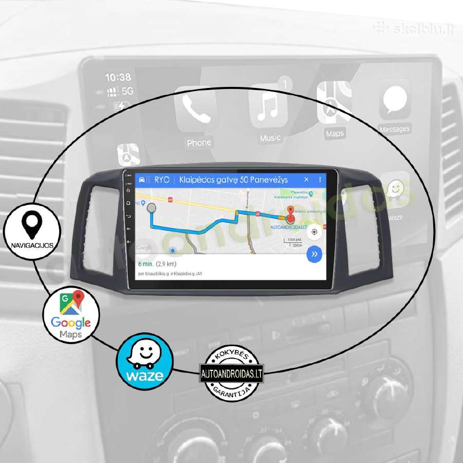 Jeep Grand Cherokee 2004-08 android multimedia GPS - nuotraukos Nr. 11