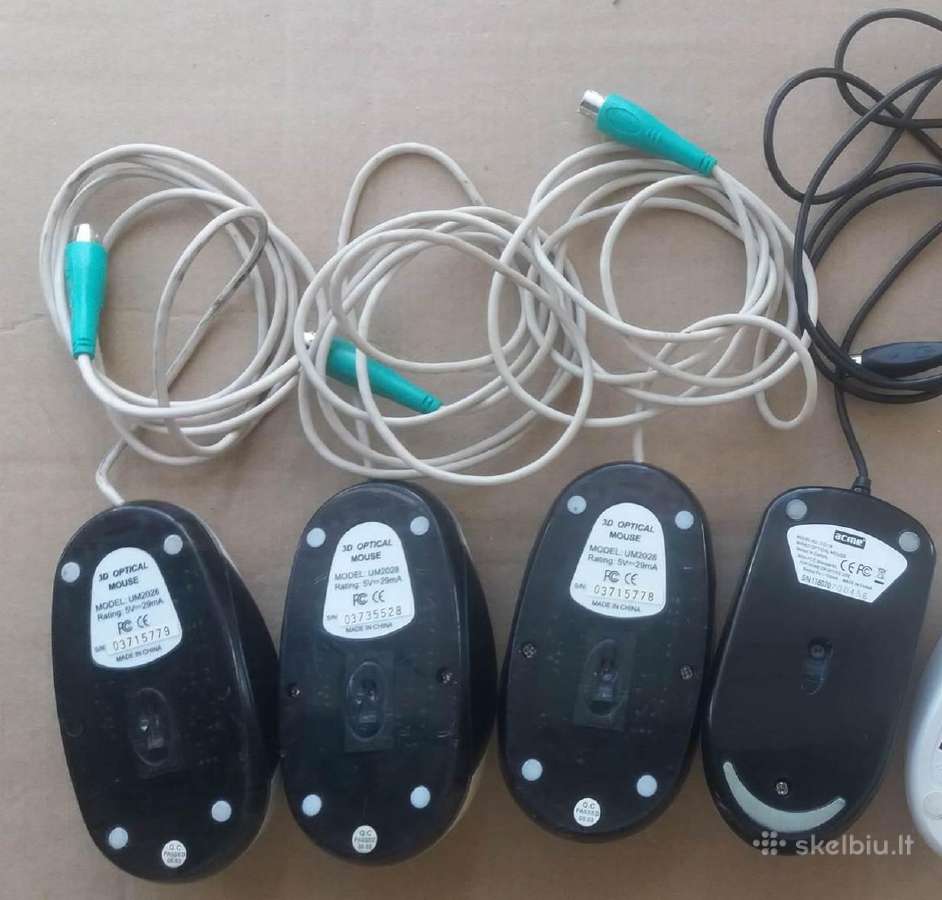 Naudotos kompiuterinės pelės su Ps2 ir Com jungtim - nuotraukos Nr. 2