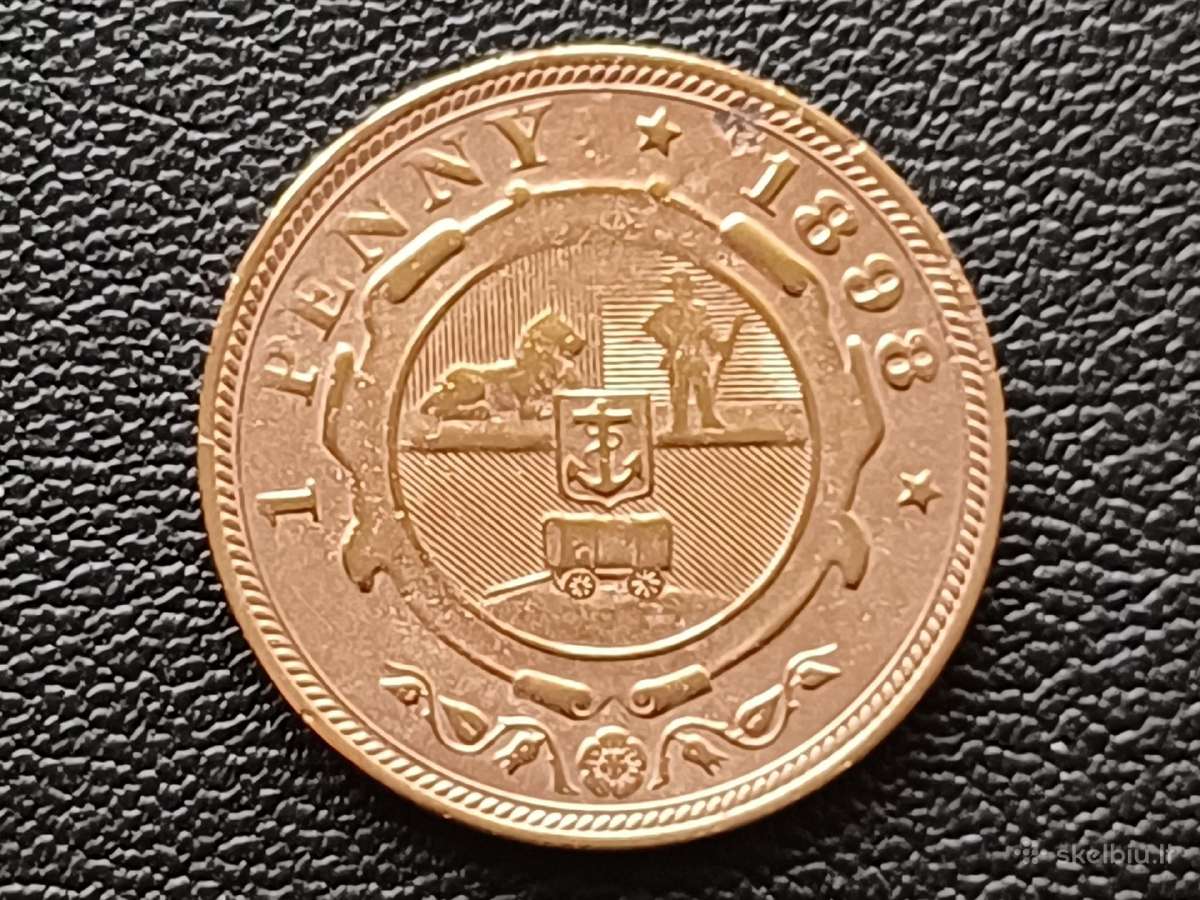 (569) 1 penny 1898m. Pietų Afrika