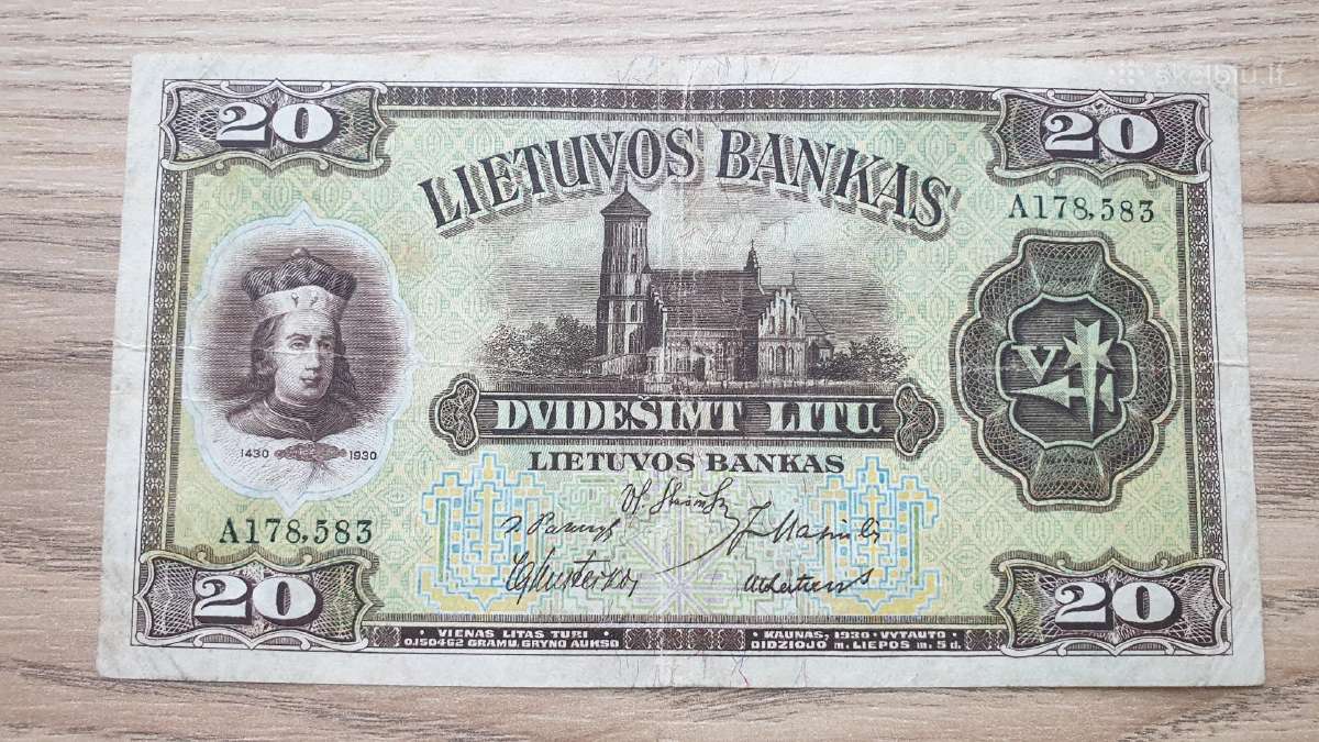 1930 metų smetoniški 20 litų