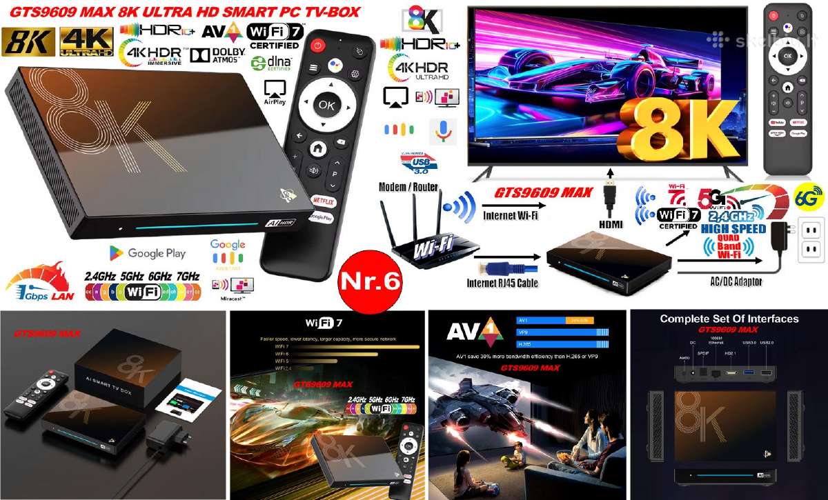 8k TV Priedėliai+2000 Google TV Kanalų Nemokamai - nuotraukos Nr. 8