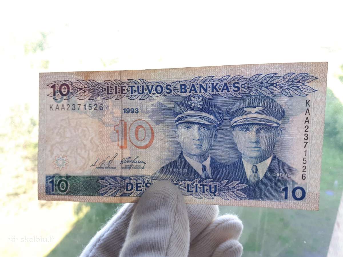 10 Litu 1993marba mainau 1916 1918 reihsmarkes Kow - nuotraukos Nr. 4