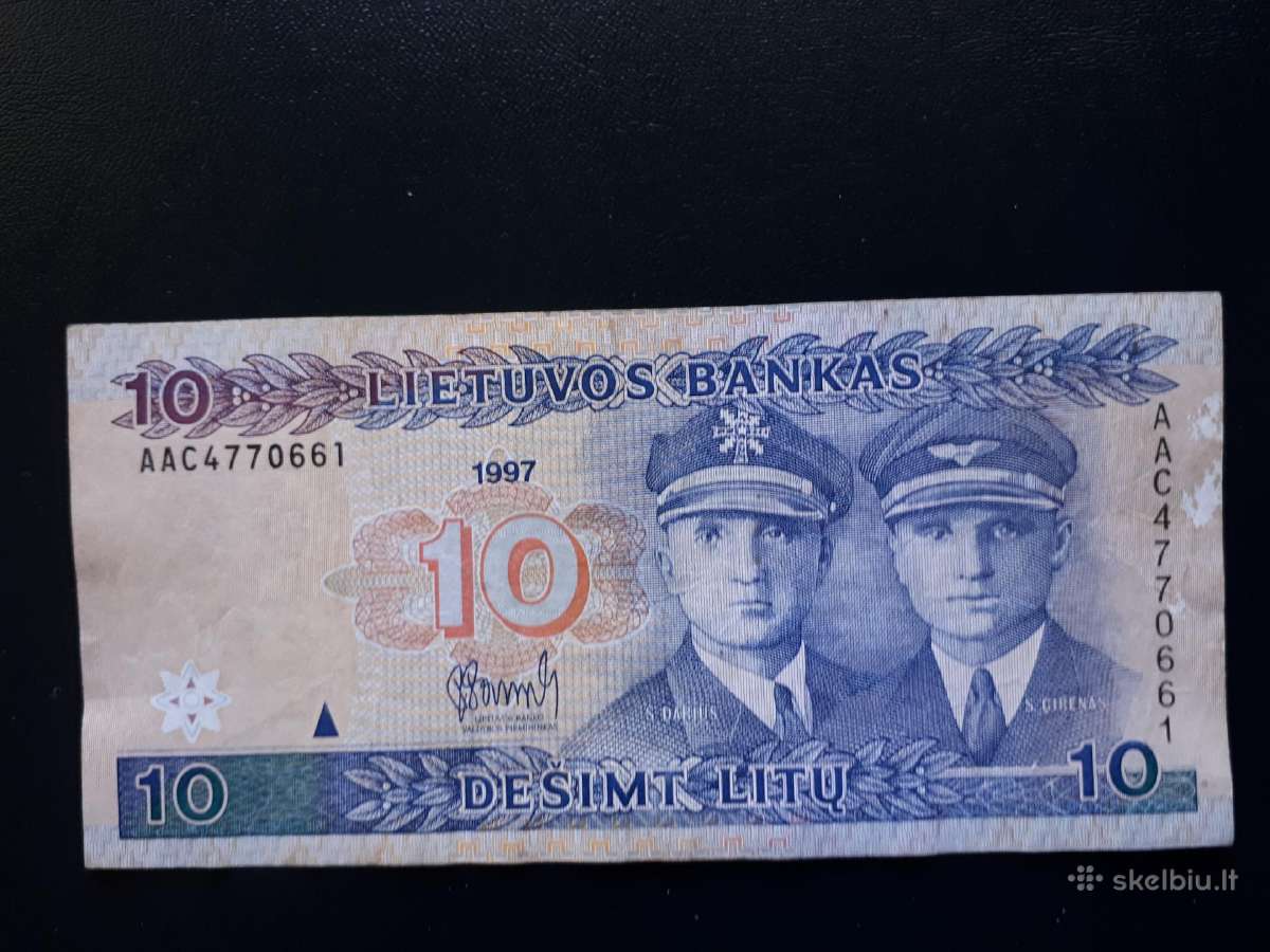 10 Litu 1997m.arba mainau 1916-1918m Reihsmark