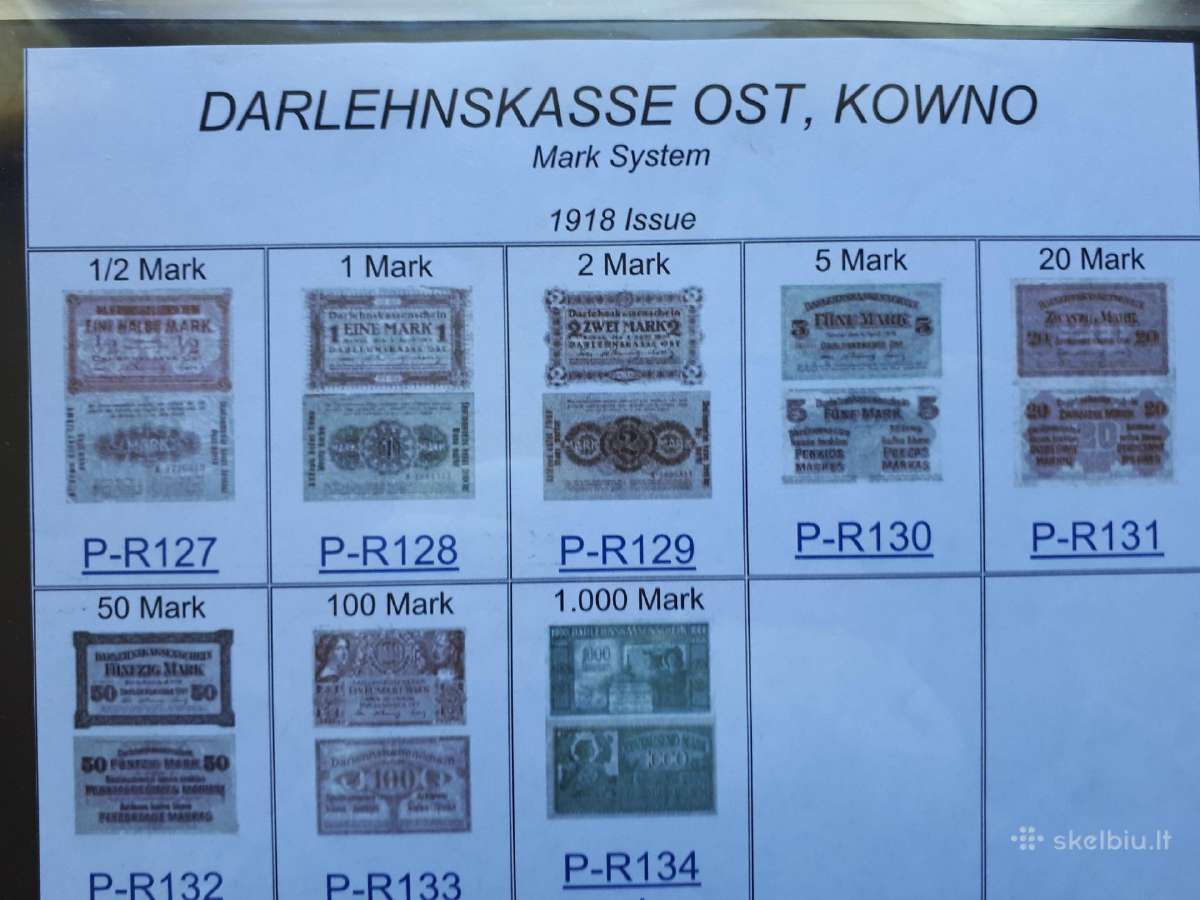 10 Litu 1997m.arba mainau 1916-1918m Reihsmark - nuotraukos Nr. 5