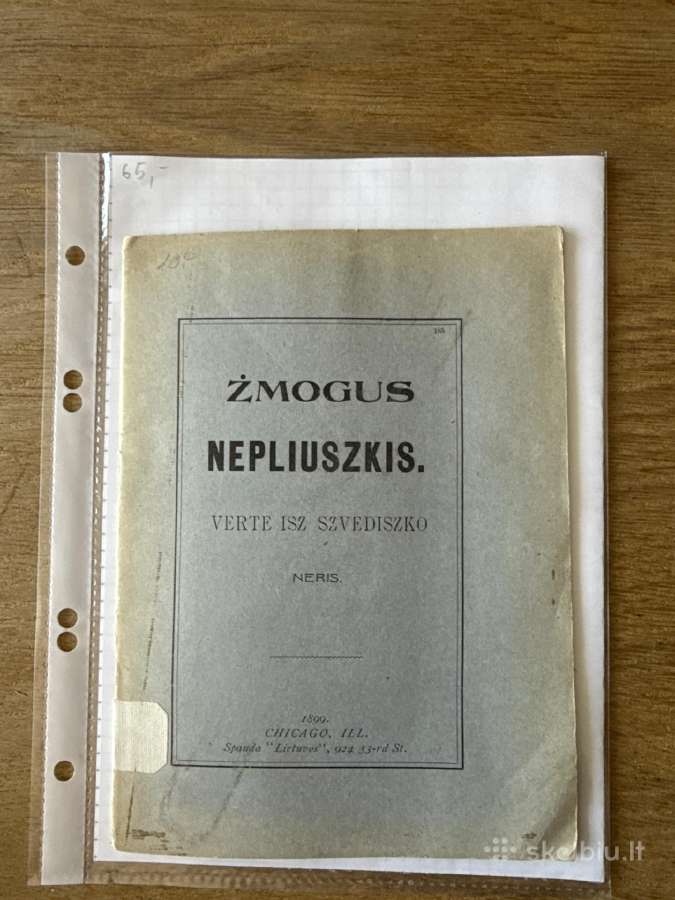 Žmogus Nepliuszkis 1899 m