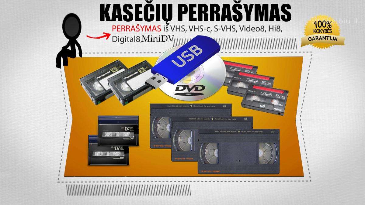 Video Kasečių Perrašymas . Akcija!