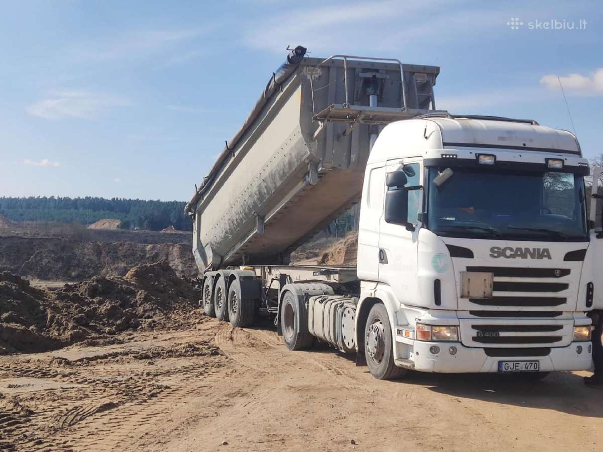 Birių krovinių pervežimas, vežam grūdus, žvyrą,smė