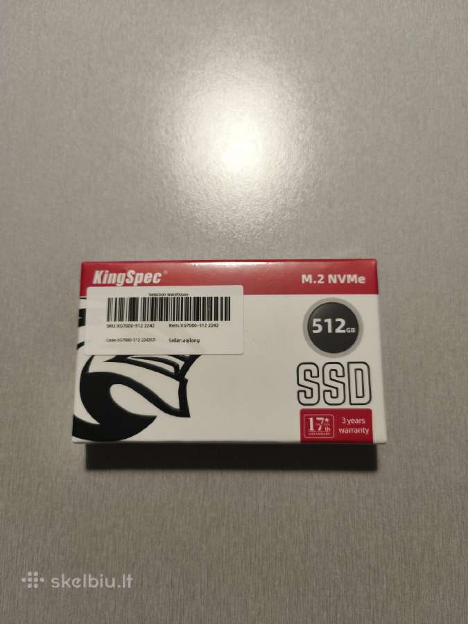 Parduodu naują neišpakuotą SSD 2242 diską 512 GB