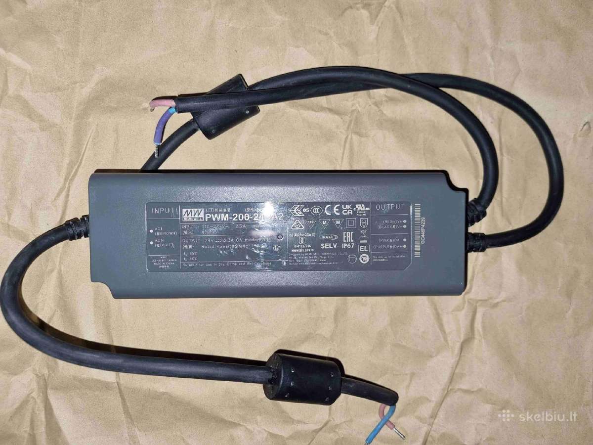 Impulsinis maitinimo šaltinis LED 24v 8.3a.
