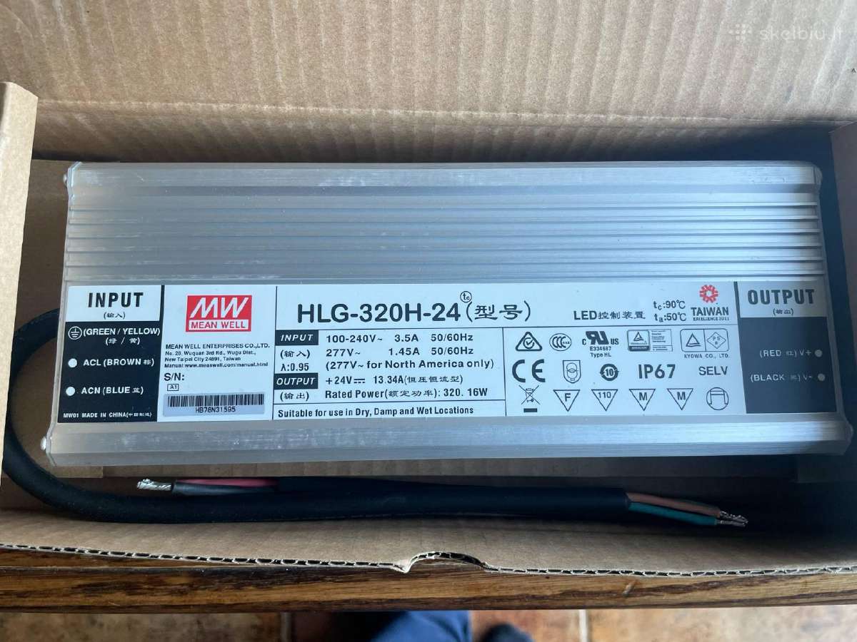 Impulsinis maitinimo šaltinis LED 24v Hlg320h - nuotraukos Nr. 3