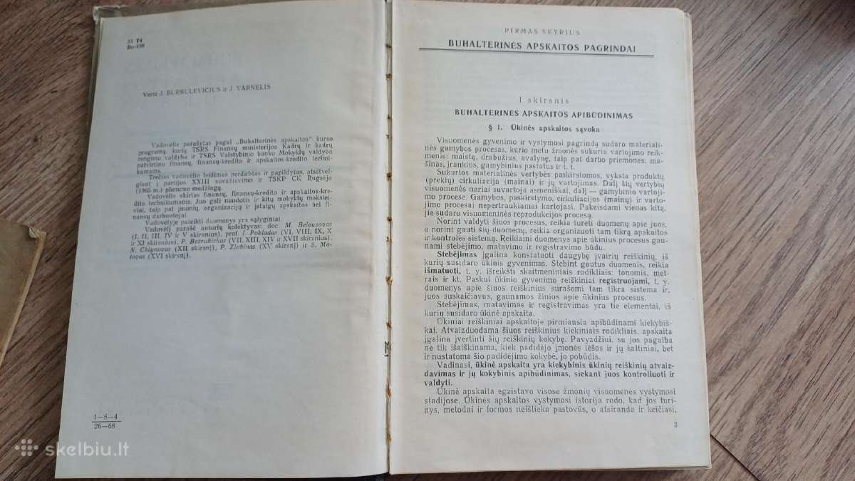 Buhalterinės apskaitos kursas knyga 1968 - nuotraukos Nr. 2
