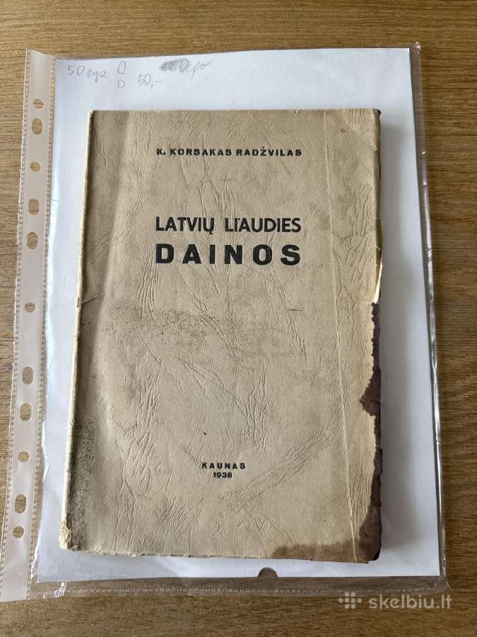 Latvių liaudies dainos 1938 m.