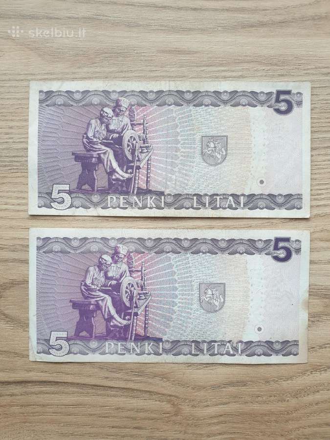 1993 metų 5 litai Jablonskis - nuotraukos Nr. 2