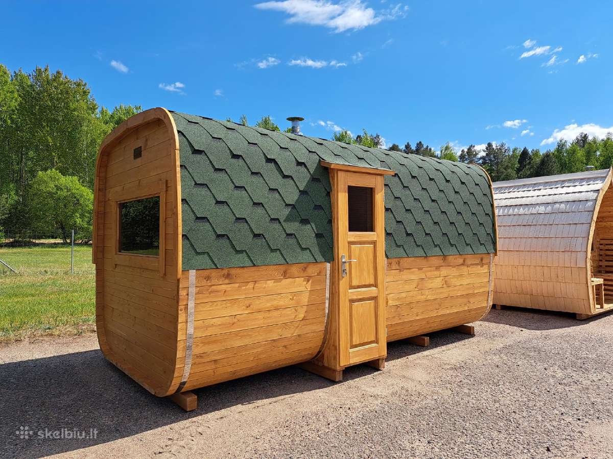 Kvadratinė pirtelė 2,4mx4,5m Lauko pirtys - nuotraukos Nr. 3