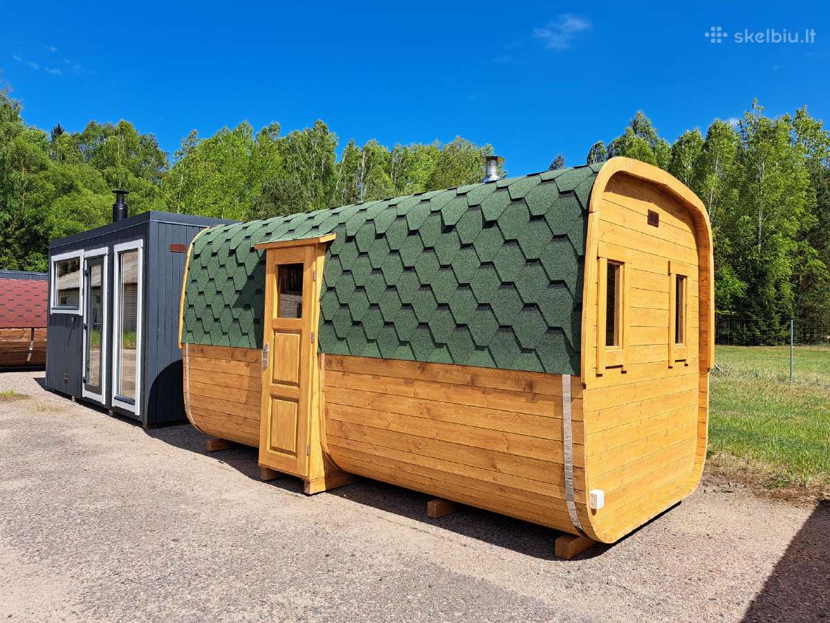Kvadratinė pirtelė 2,4mx4,5m Lauko pirtys - nuotraukos Nr. 4