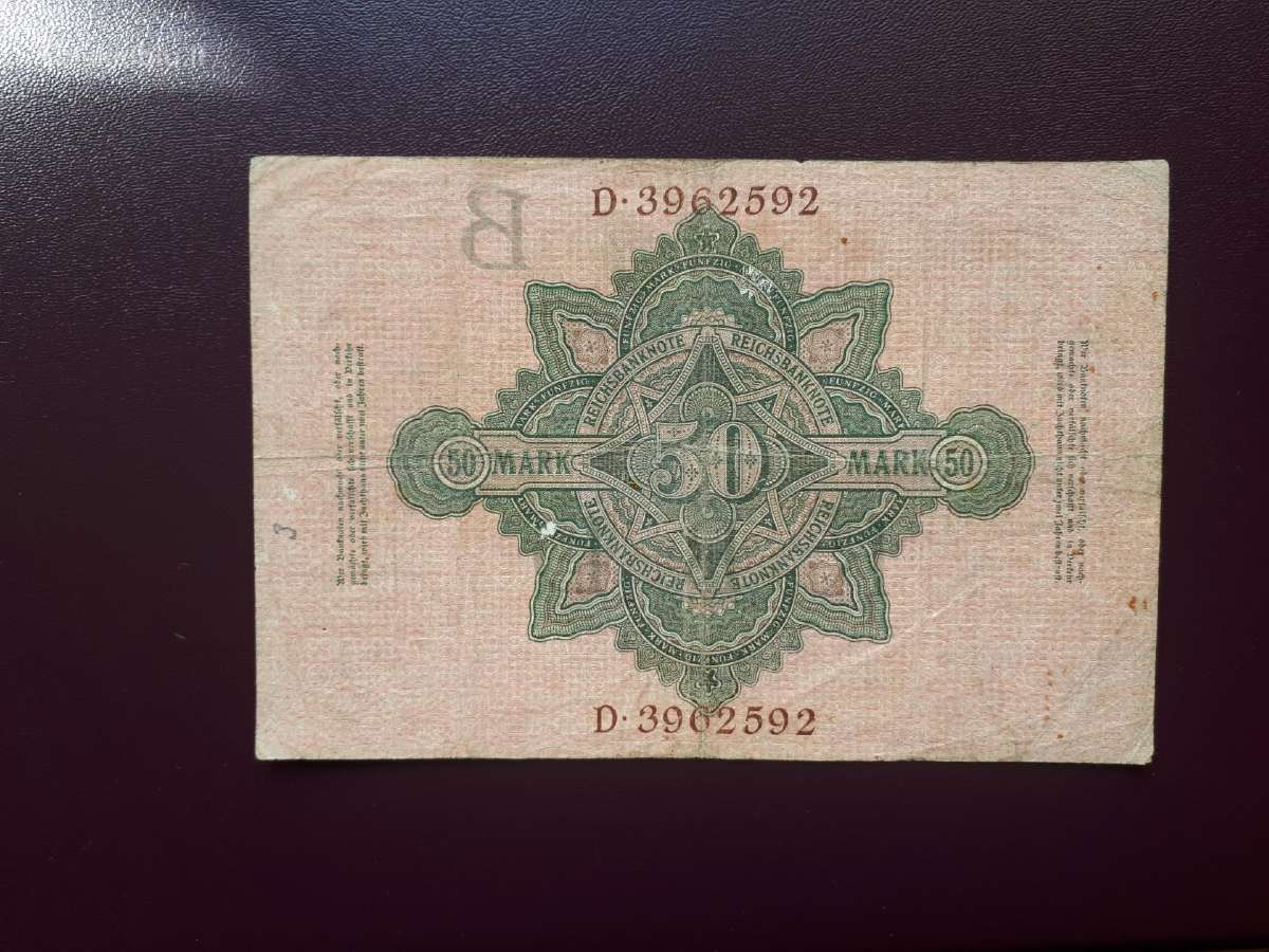 50 Vokietijos markiu 1910m