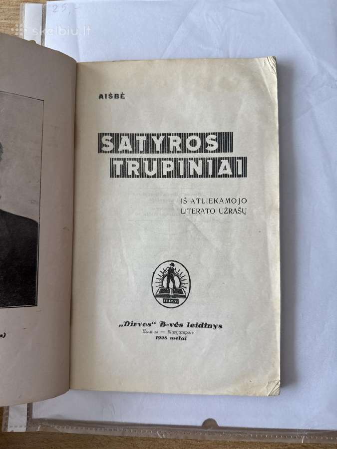 Satyros trupiniai 1928 m. - nuotraukos Nr. 2